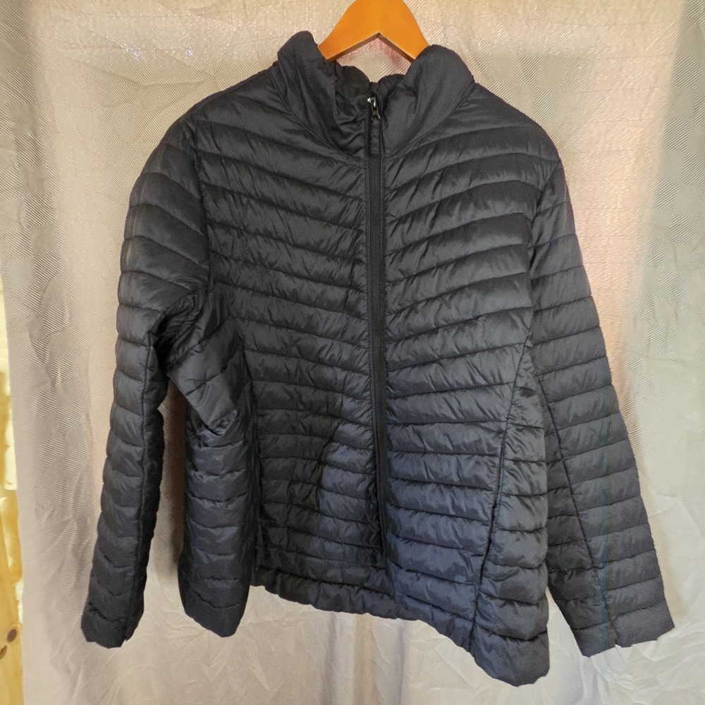 Old Navy Active Jacket Mens 2XL Black Quilted Full Zip Puffer Insulated